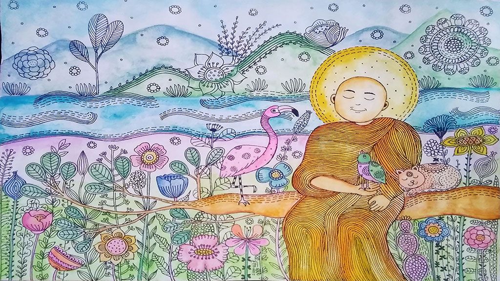 The young lady who sold her paintings to support funding the reconstruction of a Reservoir in Vavuniya.